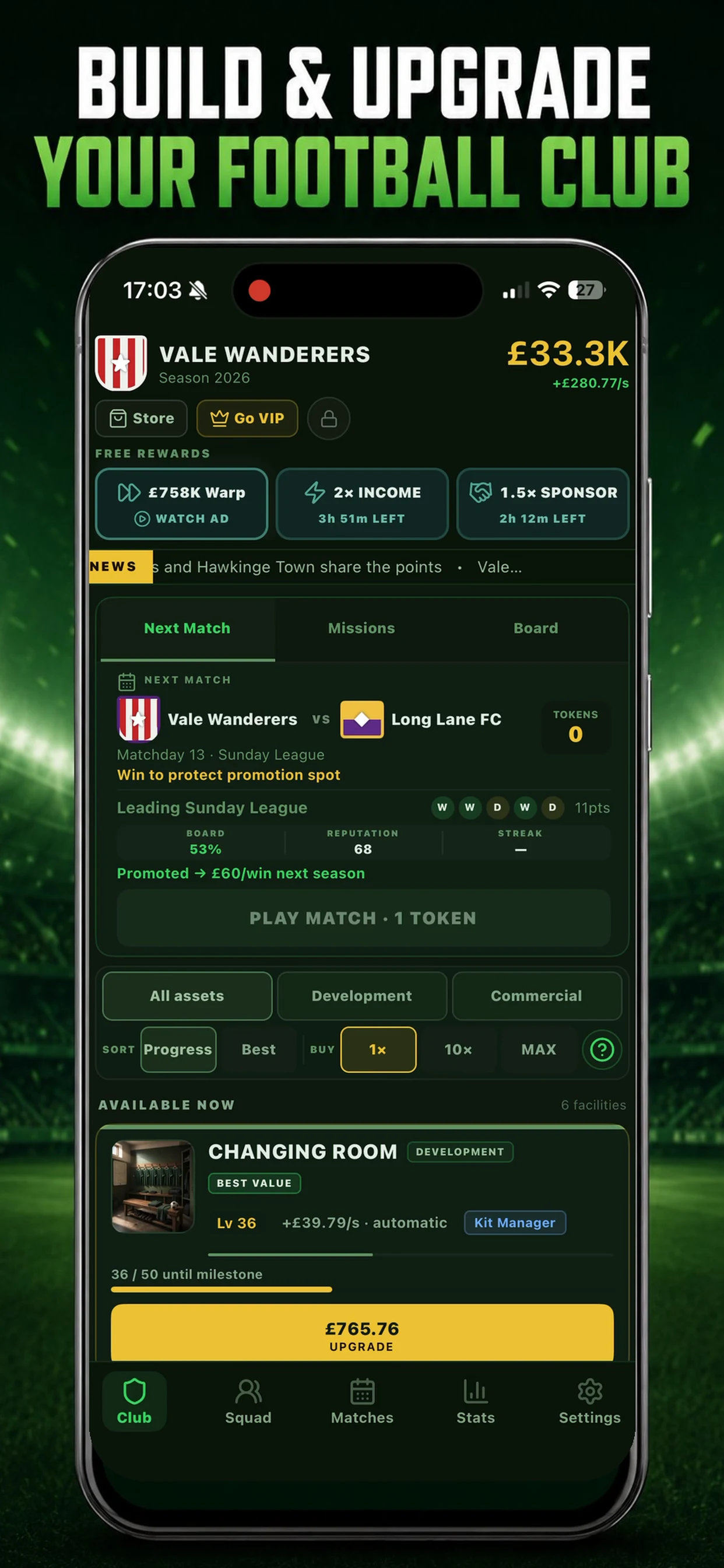 Idle Football Club screenshot